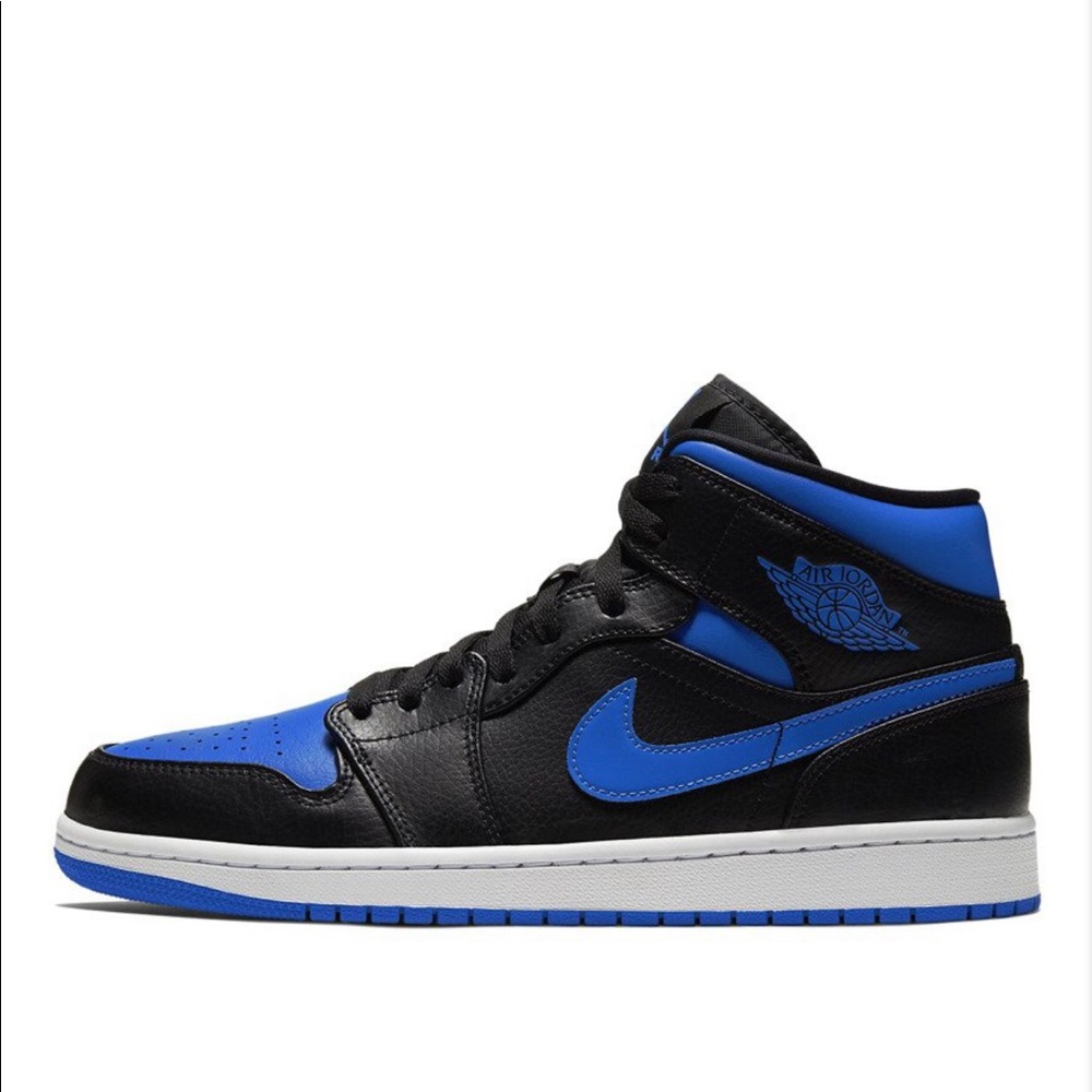 Nike Air Jordan 1 Mid "Black Hyper Royal”